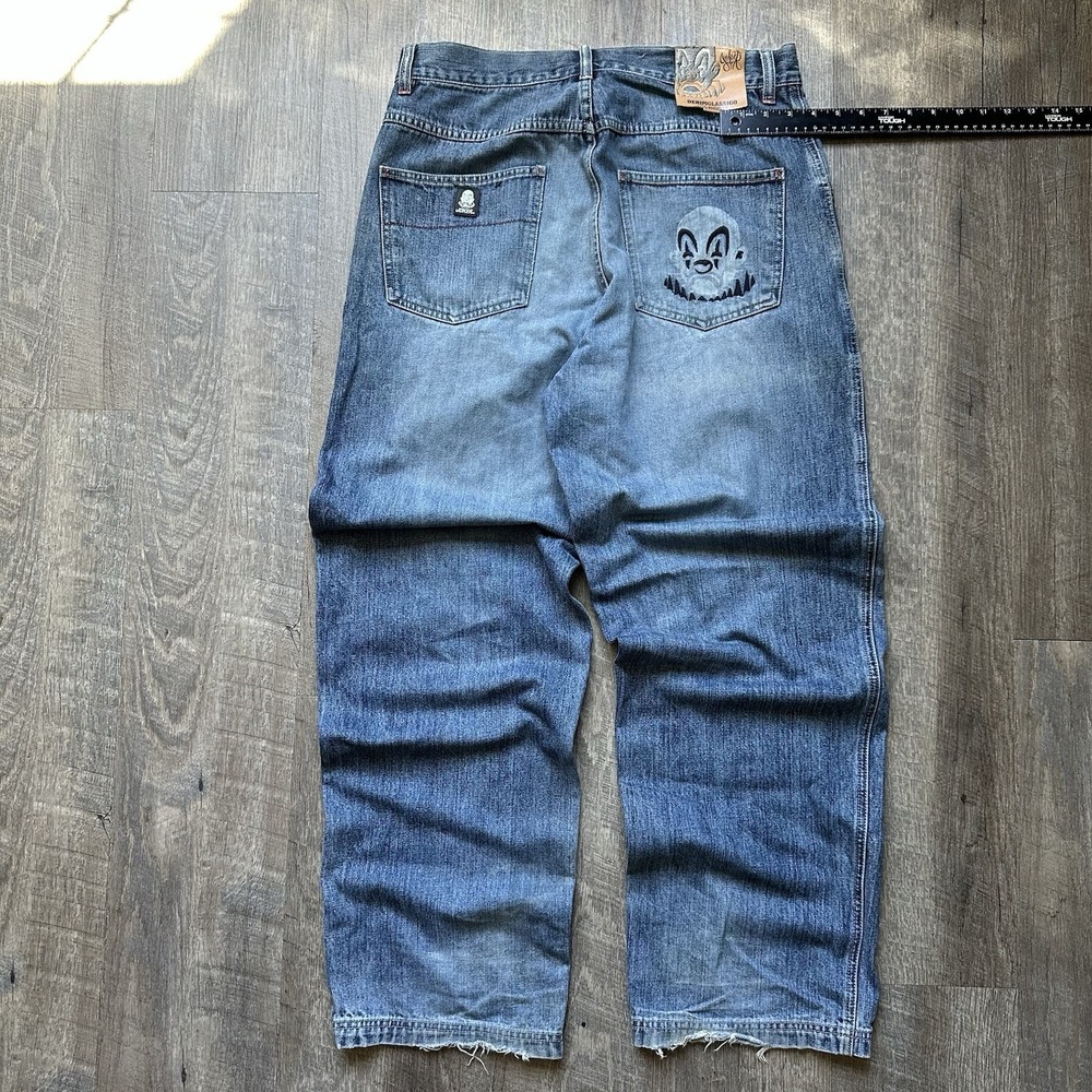 Vintage Y2k 90s Joker brand baggy wide leg jeans size 34x32 1/1 GRAIL RARE Men's